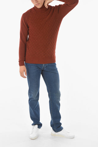 CC COLLECTION Pullover Jacquard AGATA a Collo Alto