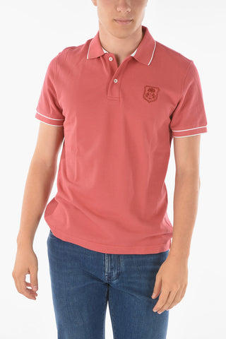 Embroidered Emblem PIQUET Cotton Polo