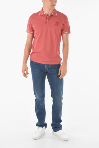 Embroidered Emblem PIQUET Cotton Polo