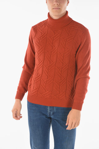 CC COLLECTION Turtleneck EVEREST Aran Pullover
