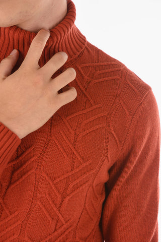 CC COLLECTION Turtleneck EVEREST Aran Pullover