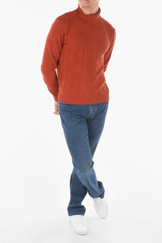 CC COLLECTION Turtleneck EVEREST Aran Pullover