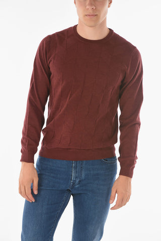 Maglia Girocollo in Lana Vergine Jacquard