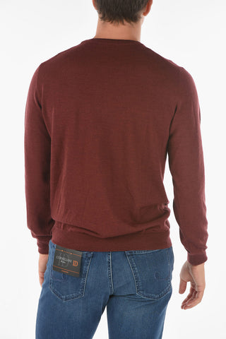 Maglia Girocollo in Lana Vergine Jacquard