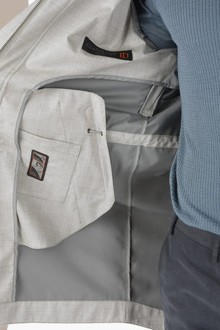 ID Technical Fabric Parka with Drawstrings and Hidden Closure