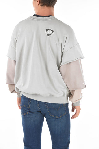 layered sleeve crew-neck  S-GRUB sweatshirt
