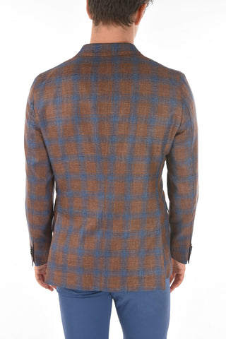 CC COLLECTION Double-breasted REWARD Tartan Motif Blazer