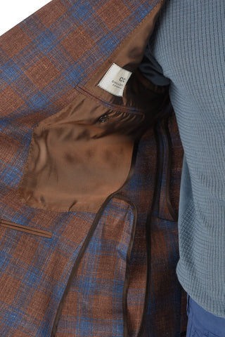 CC COLLECTION Double-breasted REWARD Tartan Motif Blazer
