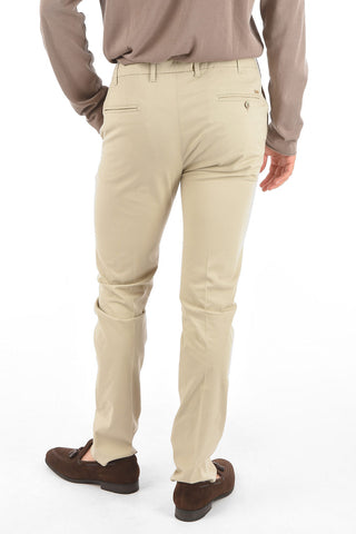 ROAD TO EXCELLENCE Stretched Cotton Chino Pants with 5 Pockets