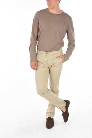 ROAD TO EXCELLENCE Stretched Cotton Chino Pants with 5 Pockets