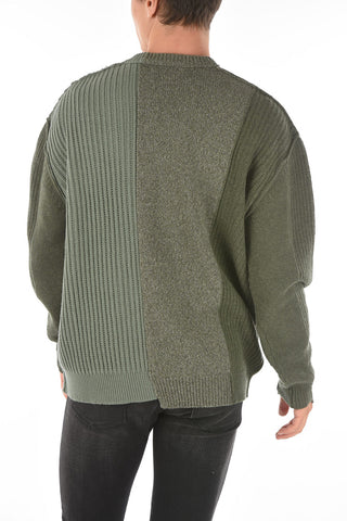 Ribbed Two-tone K-KILLEEN Crew-neck Sweater
