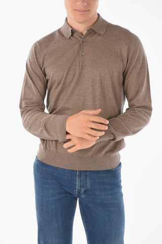 Polo Neck GOLD Cashmere Blend Sweater
