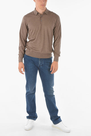Polo Neck GOLD Cashmere Blend Sweater