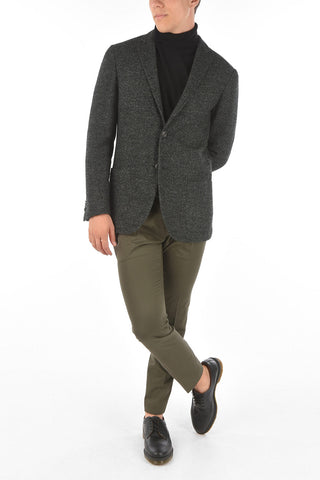 Virgin Wool Blend Half-lined RESORT Blazer with Patch Pockets