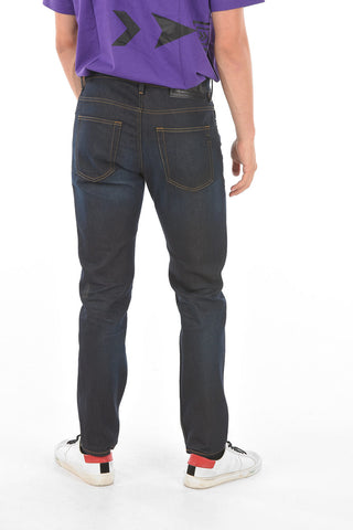 Jeans Taperd Fit D-FINING con Bottone Logato 17cm L32