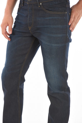 Jeans Taperd Fit D-FINING con Bottone Logato 17cm L32