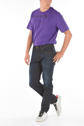 Jeans Taperd Fit D-FINING con Bottone Logato 17cm L32