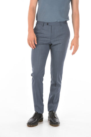 Virgin Wool Pencil Striped ACADEMY CERIMONY Slack Pants