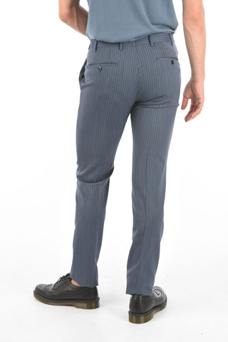 Virgin Wool Pencil Striped ACADEMY CERIMONY Slack Pants
