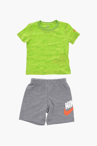 T-Shirt- und Shorts-Set mit Allover-Logo