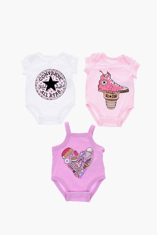 ALL STAR CHUCK TAYLOR Printed Set 3 Bodysuits
