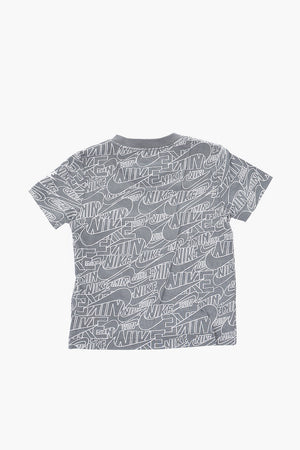 Set Rundhals-T-Shirt mit Allover-Logo und Shorts