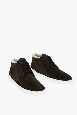 Sneakers TRIPLE STITCH in Suede con Interno in Pelliccia