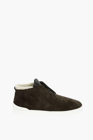 Sneakers TRIPLE STITCH in Suede con Interno in Pelliccia