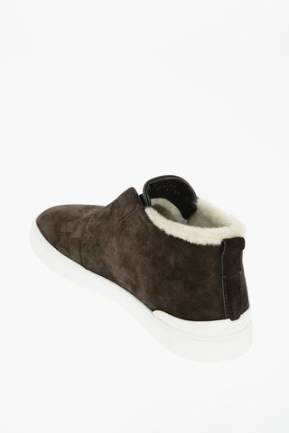 Sneakers TRIPLE STITCH in Suede con Interno in Pelliccia