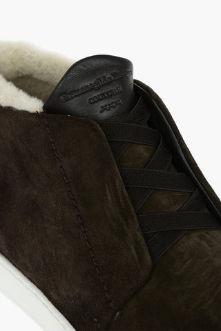 Sneakers TRIPLE STITCH in Suede con Interno in Pelliccia