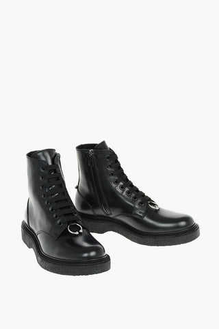 Anfibi PIERCED PUNK in Pelle con Suola CREPE