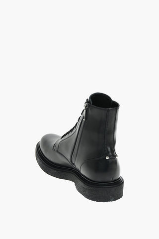 Anfibi PIERCED PUNK in Pelle con Suola CREPE