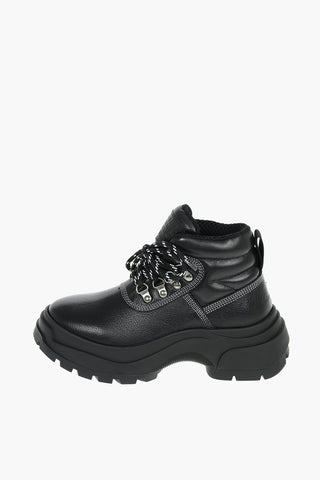 MM22 Lace Up Booties with Statement Sole