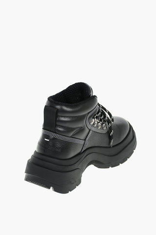 MM22 Lace Up Booties with Statement Sole