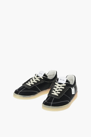 MM6 Leather and Textile COURT INSIDE OUT Sneakers