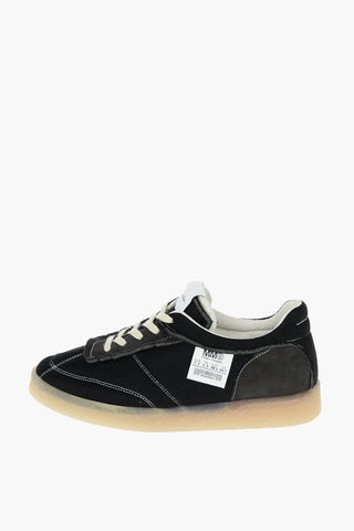 MM6 Leather and Textile COURT INSIDE OUT Sneakers