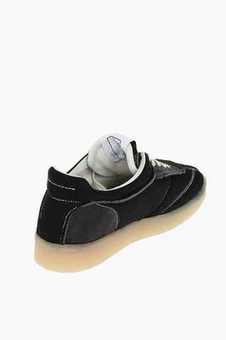 MM6 Leather and Textile COURT INSIDE OUT Sneakers