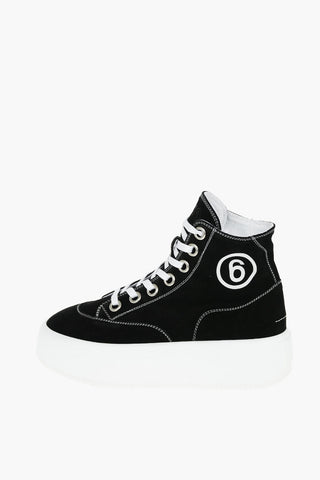 MM6 Suede High-top Sneaker with Platform Sole 5cm