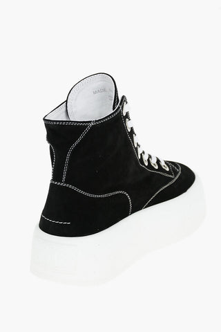 MM6 Suede High-top Sneaker with Platform Sole 5cm