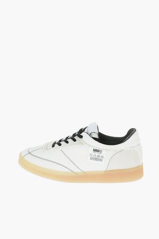 MM6 Leather and Textile COURT INSIDE OUT Sneakers