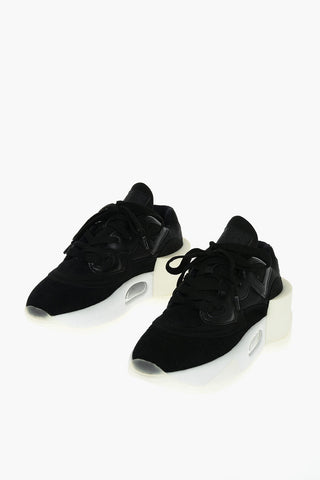 MM6 Leather Fabric Sneakers with Statement Sole