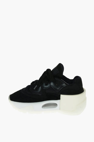 MM6 Leather Fabric Sneakers with Statement Sole