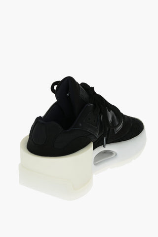 MM6 Leather Fabric Sneakers with Statement Sole