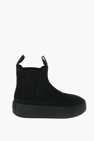 MM6 Leather Chelsea Booties with Statement Sole