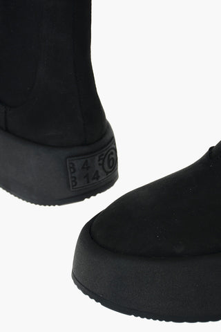 MM6 Leather Chelsea Booties with Statement Sole