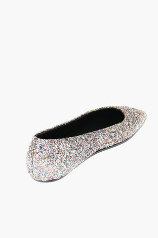 MM6 Ballerine Glitterate in Pelle e Gomma