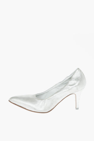 MM6 Lamé Leather Pumps 8cm