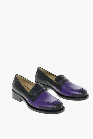 MM6 Coated Leather Penny Loafers