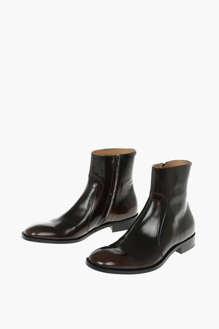 MM22 Stivaletti in Pelle con Zip Interna