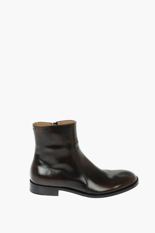 MM22 Stivaletti in Pelle con Zip Interna